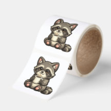 Süßer Waschbär mit Kaffee – Gemütliches Kawaii-Tie