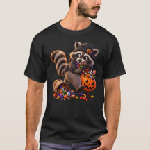 Süßer Waschbär stiehlt Halloween-Süßigkeiten – Lus