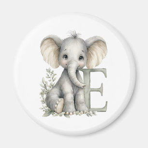 Süßer Wasserfarbe-Baby-Tier-Alphabet-Elefant Magnet