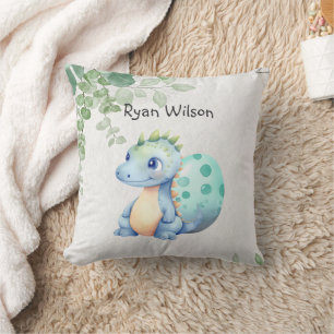 Süßer Wasserfarben-Baby-Dinosaurier Kissen