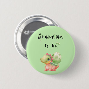 Süßer Wasserfarben-Baby-Dinosaurier-Oma-Button Button