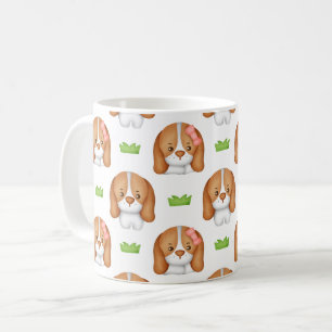Süßer Wasserfarben-Beagle-Hund Kaffeetasse