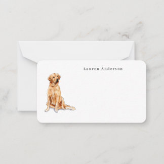 Süßer Wasserfarben-Golden-Retriever-Hund Klein Mitteilungskarte