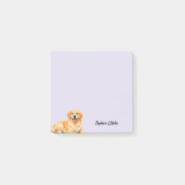 Süßer Wasserfarben-Golden-Retriever-Trendiger-Kund Post-it Klebezettel