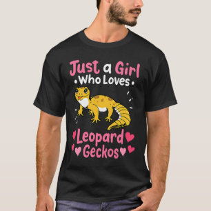 Süßer Wasserfarben-Lizard Nur Ein Mädchen Das Leop T-Shirt