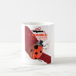 Süßer Wasserfarben-Marienkäfer-Sticker mit arabisc Kaffeetasse
