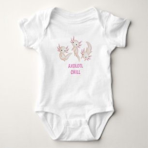 Süßer Watercolor Axolotl Chill Lustiger Baby Strampler