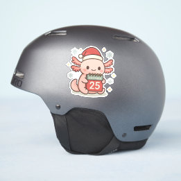 Süßer Weihnachts-Axolotl-Aufkleber Kawaii-Feiertag Aufkleber