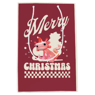 Süßer Weihnachts Axolotl Frohe Weihnachten Mittlere Geschenktüte