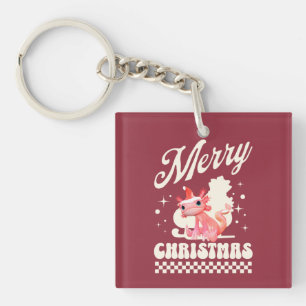 Süßer Weihnachts Axolotl Frohe Weihnachten  Schlüsselanhänger