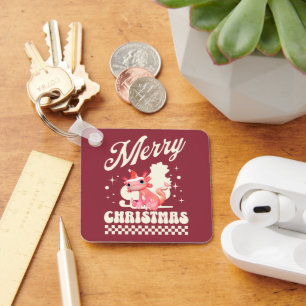 Süßer Weihnachts Axolotl Frohe Weihnachten Schlüsselanhänger