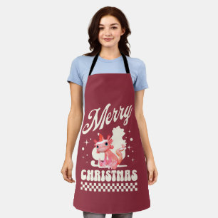 Süßer Weihnachts Axolotl Frohe Weihnachten Schürze