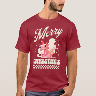 Süßer Weihnachts Axolotl Frohe Weihnachten T-Shirt