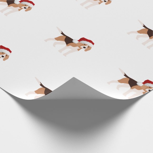 Süßer Weihnachts-Beagle  Geschenkpapier (Ecke)