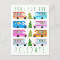 Süßer Weihnachts-Camper Vintage-Motorhomes RV Weih