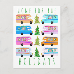 Süßer Weihnachts-Camper Vintage-Motorhomes RV Weih Postkarte