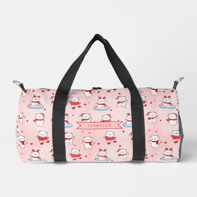 Süßer Weihnachts-Eisbär  Duffle Bag (Vorderseite)