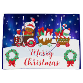 Süßer Weihnachts-Gingerbread-Zug Große Geschenktüte