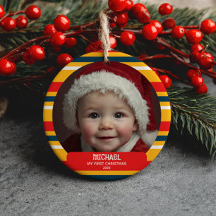 Süßer Weihnachts-Gnom Mein erstes Weihnachts-Baby- Keramik Ornament