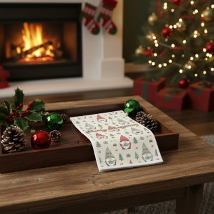 Süßer Weihnachts-Gnom Skandinavisch Serviette