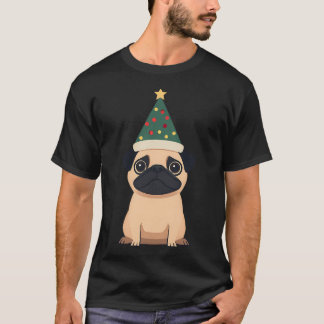 Süßer Weihnachts-Pug-Hund T-Shirt