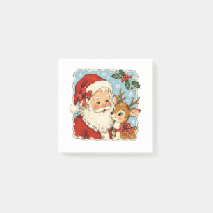 Süßer Weihnachts-Santa-Rentier Post-it Klebezettel