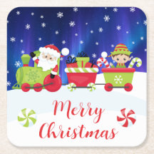 Süßer Weihnachts-Santa und Elf-Zug