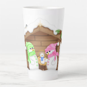 Süßer Weihnachts-Schneemann-Krippenstall Milchtasse