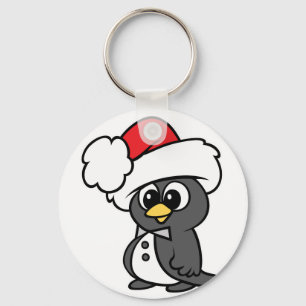 Süßer Weihnachts-Smoking-Pinguin Schlüsselanhänger