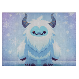 Süßer Weihnachts-/Winter-Yeti Schneidebrett