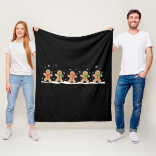 Süßer Weihnachtsbäcker Lebkuchenmann  Fleecedecke