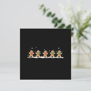 Süßer Weihnachtsbäcker mit Lebkuchenmann Feiertagskarte