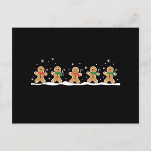 Süßer Weihnachtsbäcker mit Lebkuchenmann Feiertagspostkarte