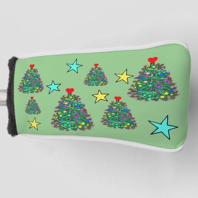 Süßer Weihnachtsbaum Golf Headcover (Vorderseite)
