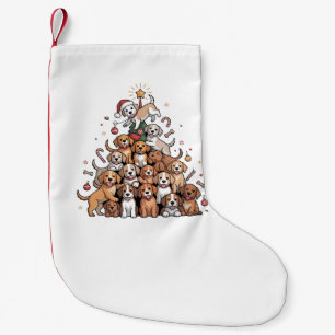 Süßer Weihnachtsbaum-Hund Xmas-Baum-Welpe Kleiner Weihnachtsstrumpf
