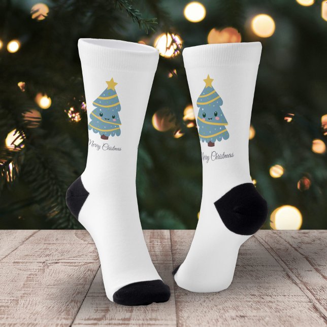 Süßer Weihnachtsbaum Socken (Cute Christmas Tree Socks)