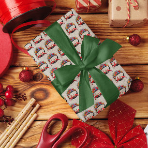 Süßer Weihnachtself Festlicher Buchstabe O Geschenkpapier