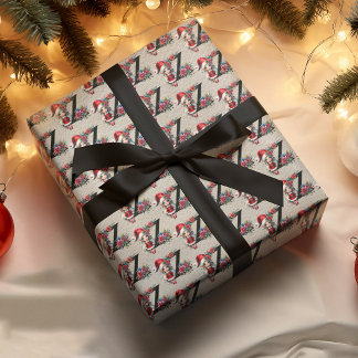 Süßer Weihnachtself Festlicher Buchstabe Z Geschenkpapier