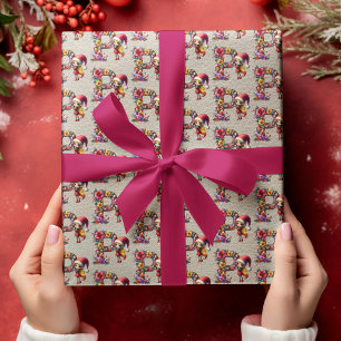 Süßer Weihnachtself Festtagsbrief P Geschenkpapier