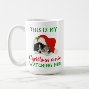 Süßer Weihnachtsfilm-Gucken Vintage Kaffeetasse