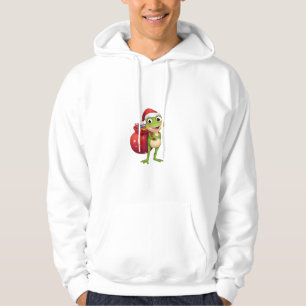 Süßer Weihnachtsfrosch mit Geschenktasche - Santa- Hoodie