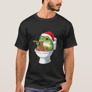 Süßer Weihnachtsfrosch Zuckerrohr Feiertags-Frosch T-Shirt