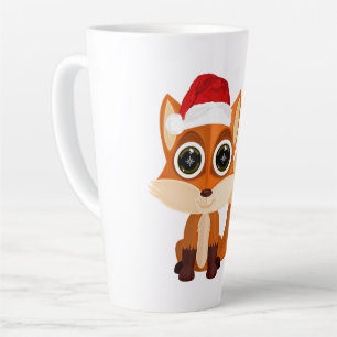 Süßer Weihnachtsfuchs Cartoon-Feiertags-Tier Festl Milchtasse