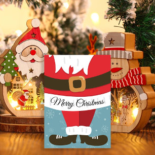 Süßer Weihnachtsgruß Santa-Anzug Flach Feiertagskarte