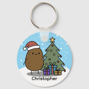 Süßer Weihnachtskartoffel-Anhänger Schlüsselanhänger