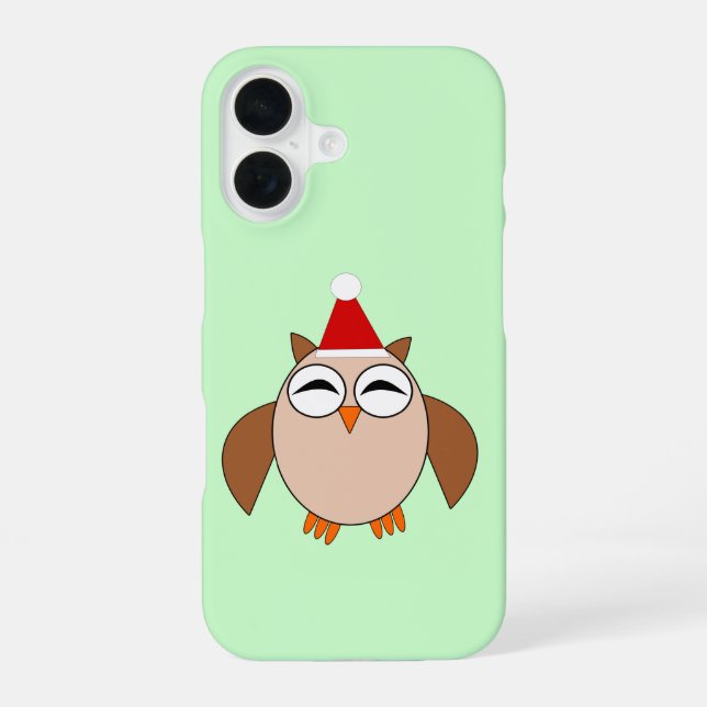 Süßer Weihnachtskauz iPhone 16 Hülle (Rückseite)