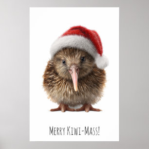Süßer Weihnachtskiwi, individuell Poster