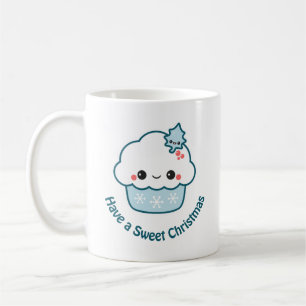 Süßer Weihnachtskleiner kuchen Kaffeetasse