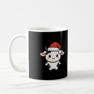 Süßer Weihnachtskuh-Santa Kaffeetasse