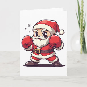 Süßer Weihnachtsmann boxt - Weihnachtliches Christ Karte